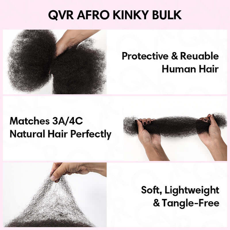 Wholesale|Buy 15 Packs Three Colors #P4/30/27 Afro kinky Bulk Human Hair Send 10 Free Packs