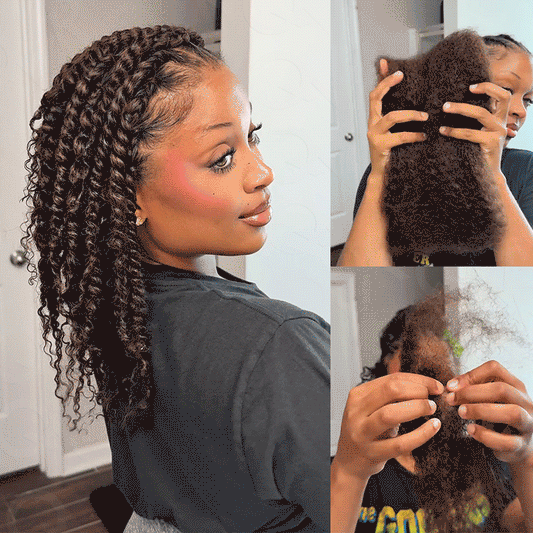 Wholesale|Buy 15 Packs Dark Brown Afro kinky Bulk Send 10 Free Packs